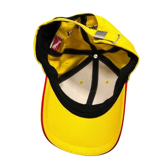 Puma Ferrari Driving Course Corso Pilota Yellow Cotton Strapback Hat Cap - Picture 11 of 11